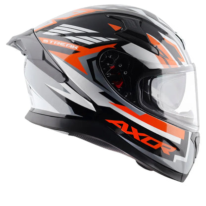 AXOR Apex Streak Black Orange Full Face Helmet