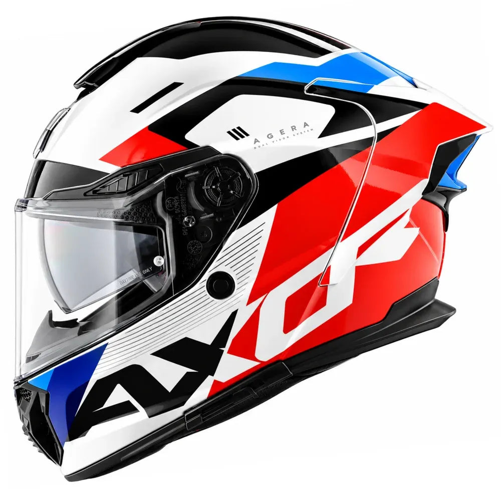 Axor Agera Rush White Red Full Face Helmet