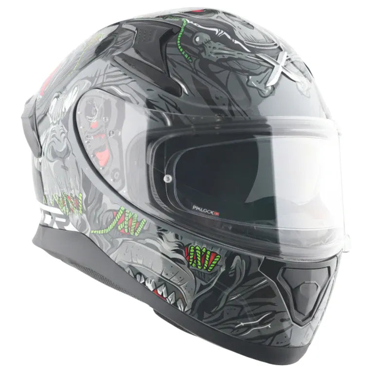Axor Apex Ascetic Black Gray Full Face Helmet