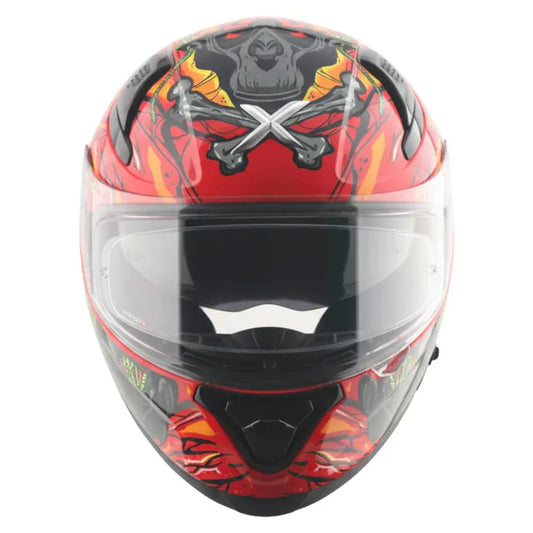 Axor Apex Ascetic Red Gray Full Face Helmet