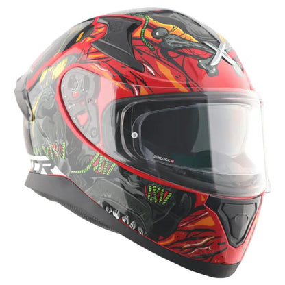 Axor Apex Ascetic Red Gray Full Face Helmet