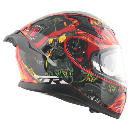 Axor Apex Ascetic Red Gray Full Face Helmet