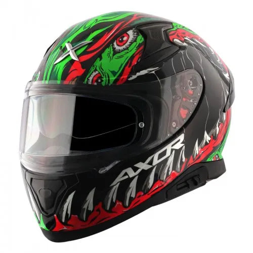 AXOR Apex Beast Black Green Full Face Helmet