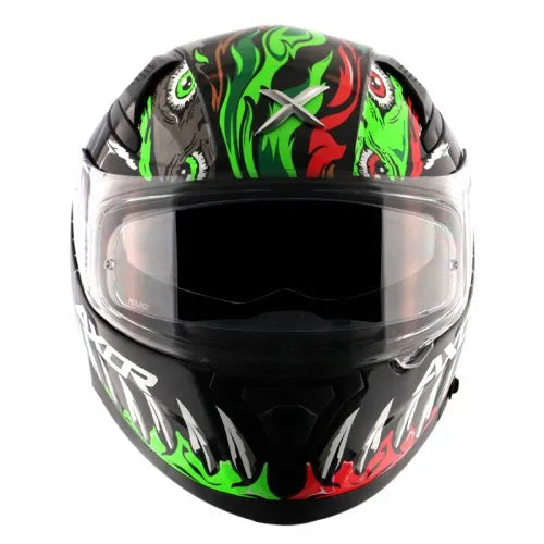 AXOR Apex Beast Black Green Full Face Helmet