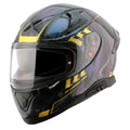 AXOR Apex Carbon Big Checks Gloss Neon Yellow Full Face Helmet