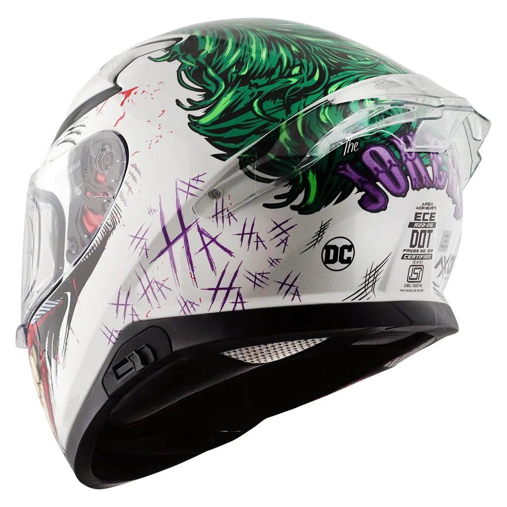 AXOR Apex Joker Special Edition White Green Full Face Helmet