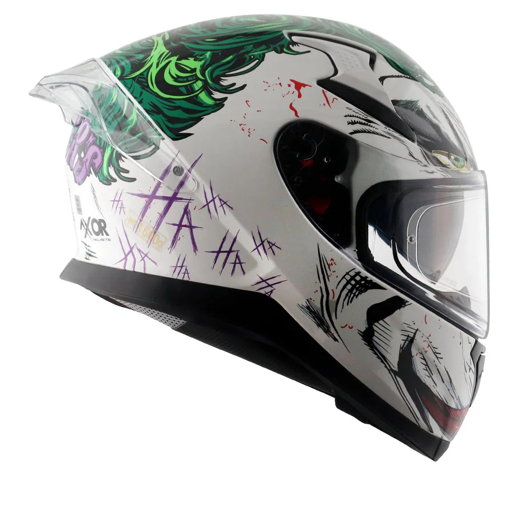 AXOR Apex Joker Special Edition White Green Full Face Helmet