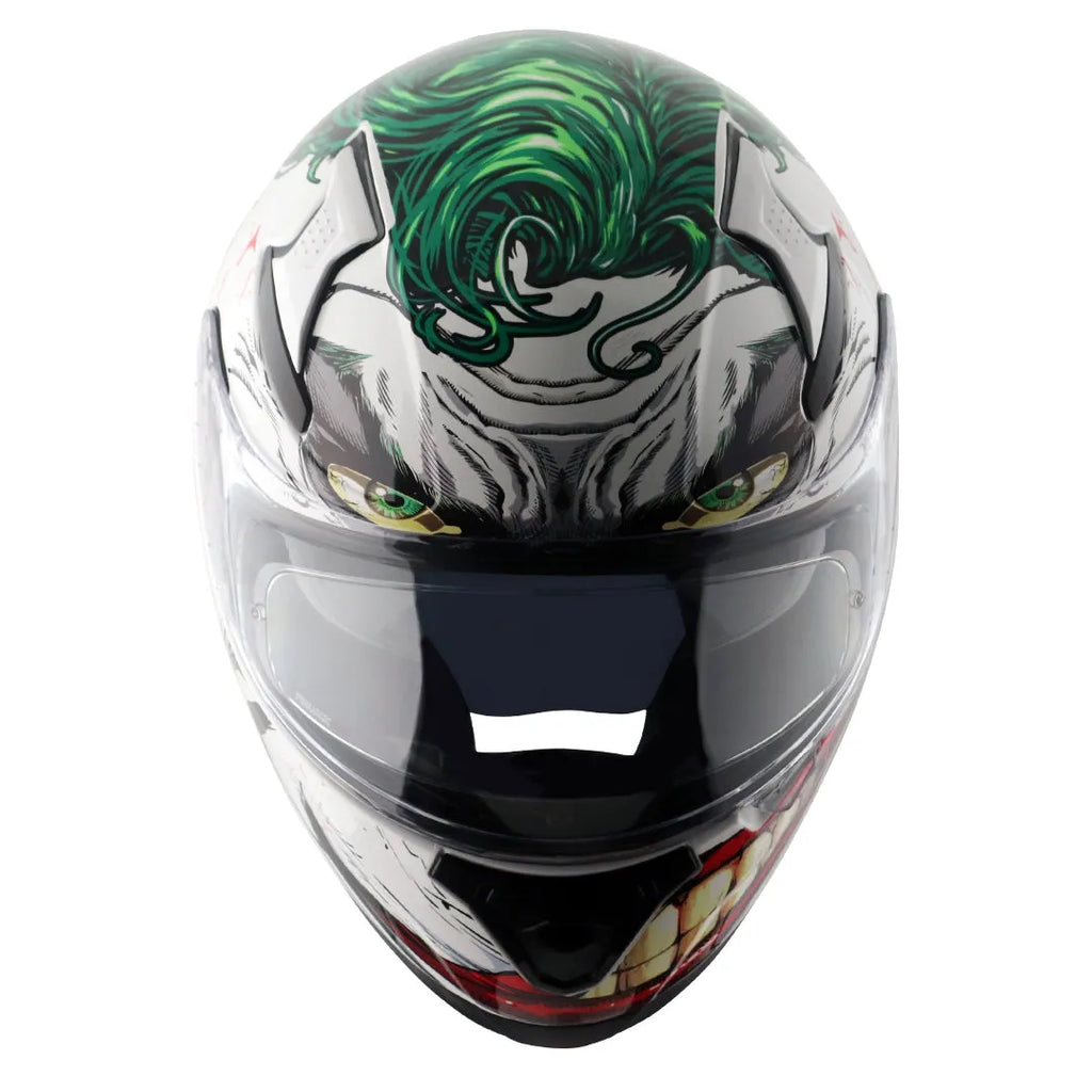 AXOR Apex Joker Special Edition White Green Full Face Helmet