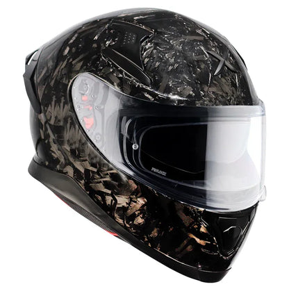 AXOR Apex Forged Carbon Solid Black Full Face Helmet