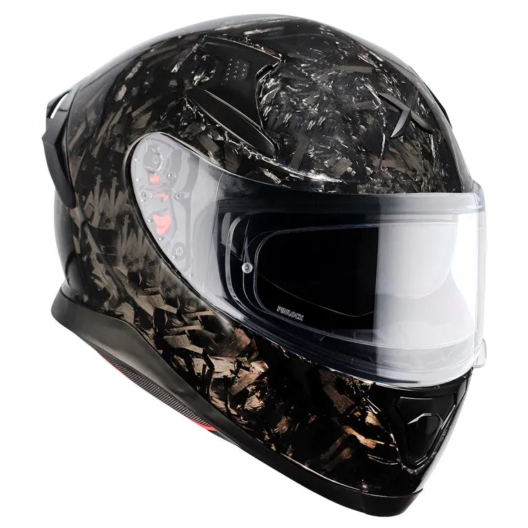 AXOR Apex Forged Carbon Solid Black Full Face Helmet