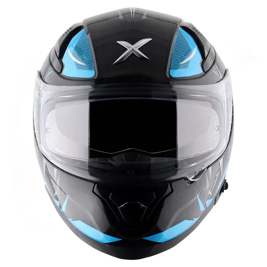 Axor Apex Hunter Black Neon Blue Full Face Helmet