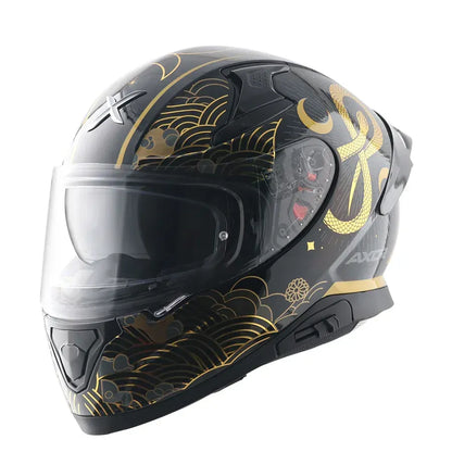 Axor Apex Infinity Black Gold Full Face Helmet