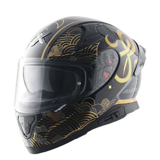 Axor Apex Infinity Black Gold Full Face Helmet