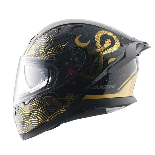 Axor Apex Infinity Black Gold Full Face Helmet