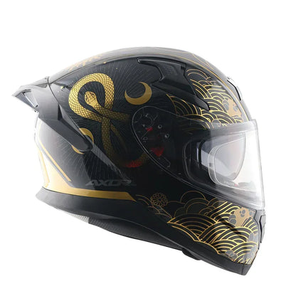 Axor Apex Infinity Black Gold Full Face Helmet