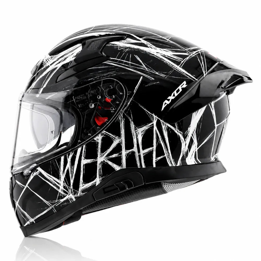 Axor Apex Marvel Spider Man Black White Full-Face Helmet
