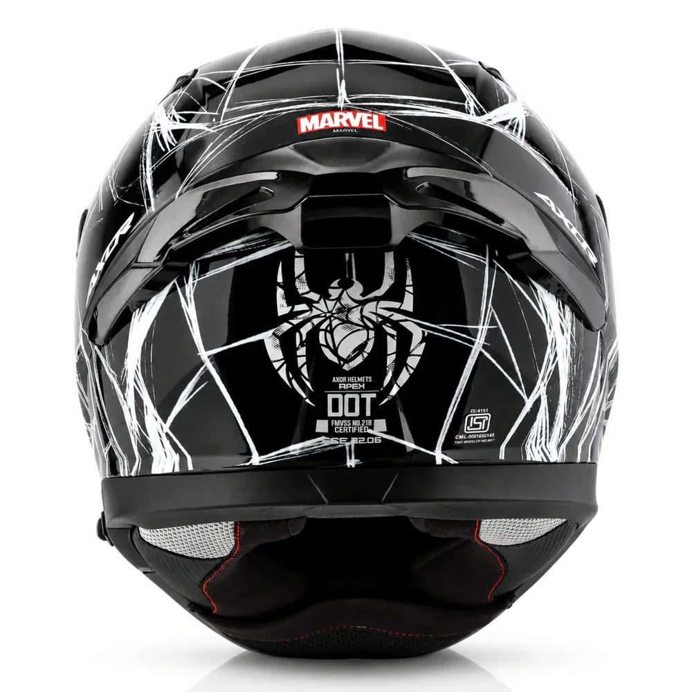 Axor Apex Marvel Spider Man Black White Full-Face Helmet