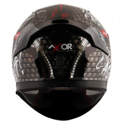 AXOR Apex Ridefast Black Red Full Face Helmet