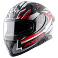 AXOR Apex Streak Dull Black Red Full Face Helmet