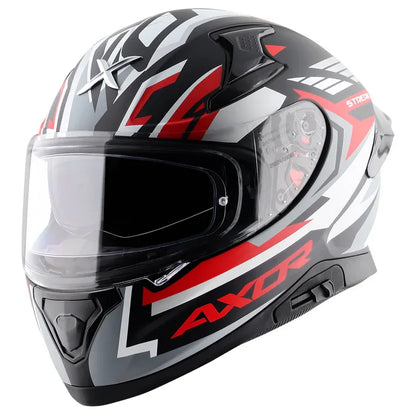 AXOR Apex Streak Dull Black Red Full Face Helmet