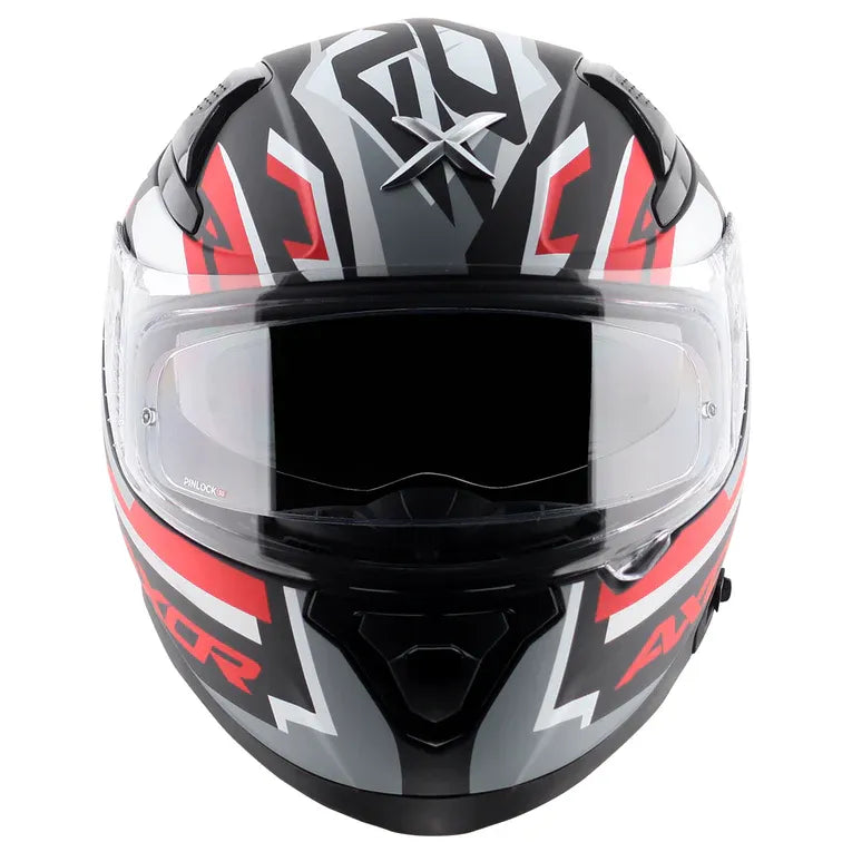AXOR Apex Streak Dull Black Red Full Face Helmet