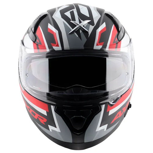 AXOR Apex Streak Dull Black Red Full Face Helmet