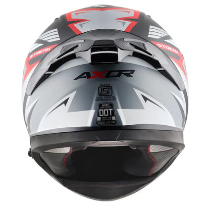 AXOR Apex Streak Dull Black Red Full Face Helmet