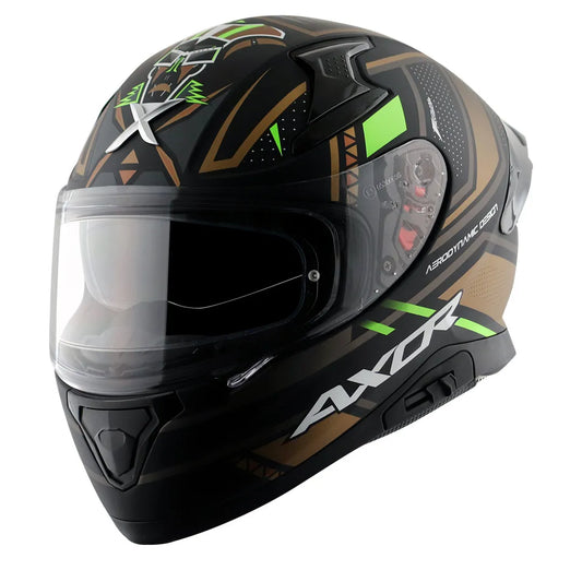 AXOR Apex Tikki Black Gold Full Face Helmet