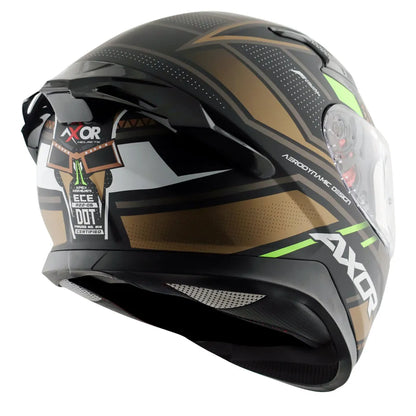 AXOR Apex Tikki Black Gold Full Face Helmet
