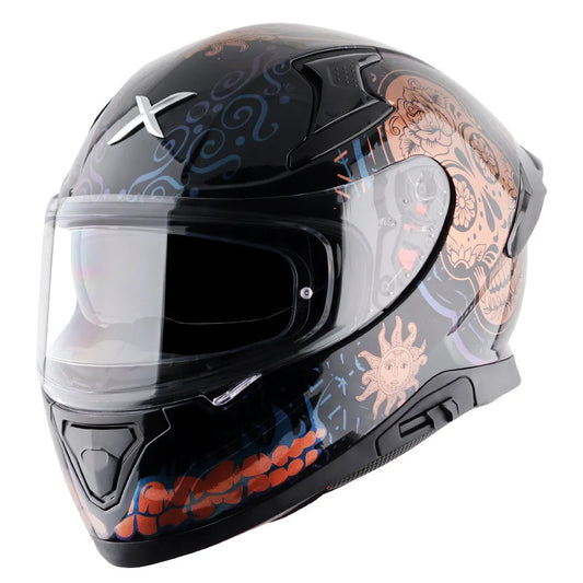 AXOR Apex Trance 2 0 Black Gold Full Face Helmet