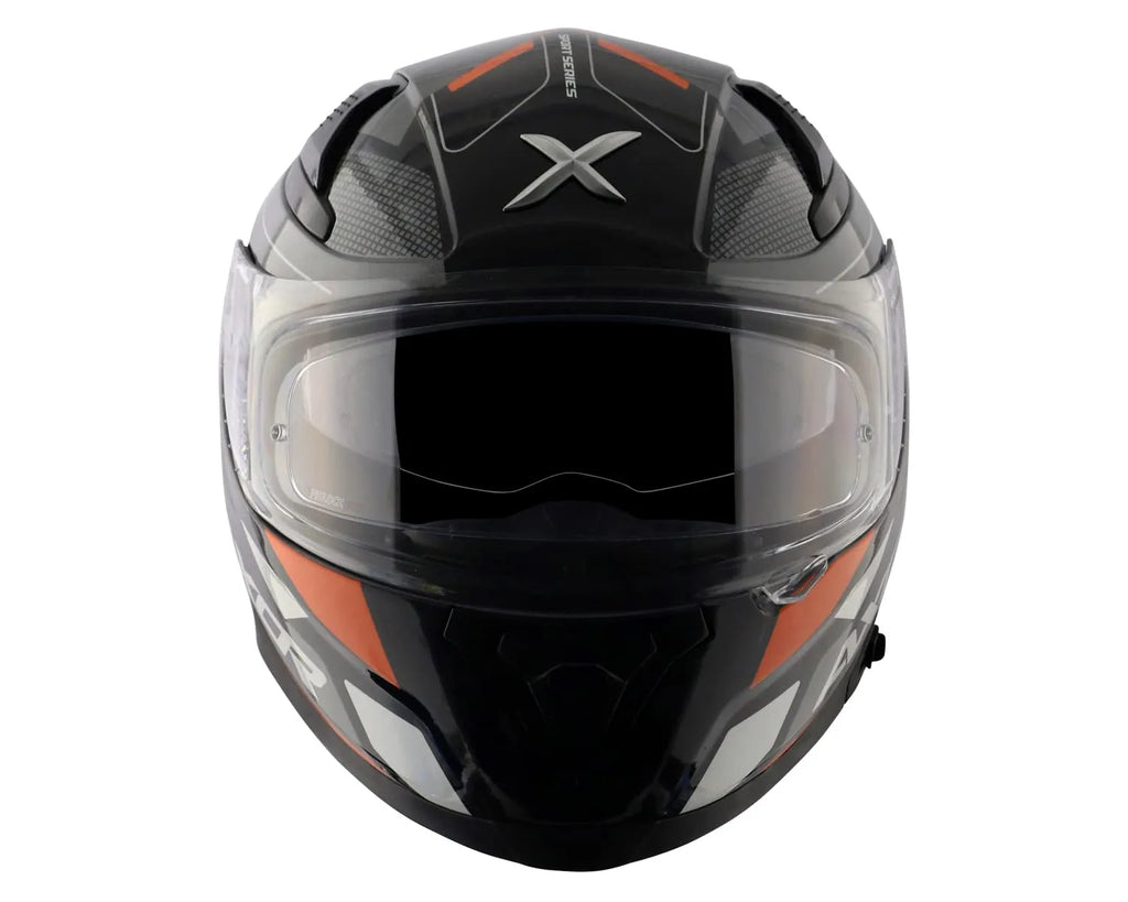 AXOR Apex Turbine Black Orange Grey Full Face Helmet