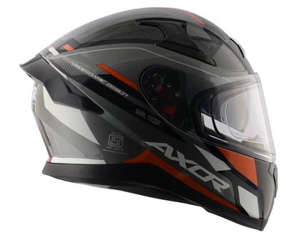 AXOR Apex Turbine Black Orange Grey Full Face Helmet