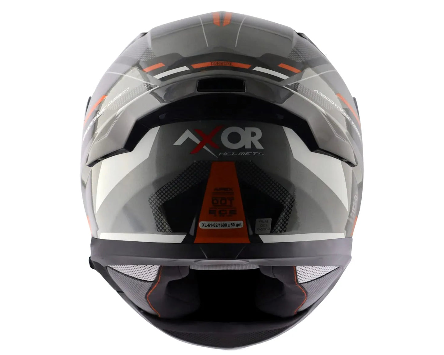 AXOR Apex Turbine Black Orange Grey Full Face Helmet