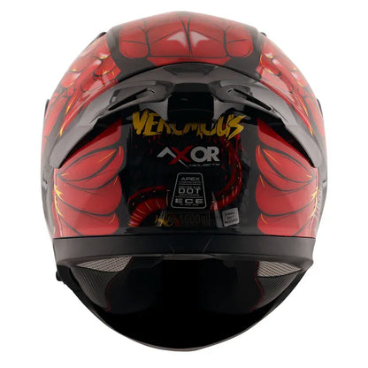 AXOR Apex Venomous Black Red Full Face Helmet