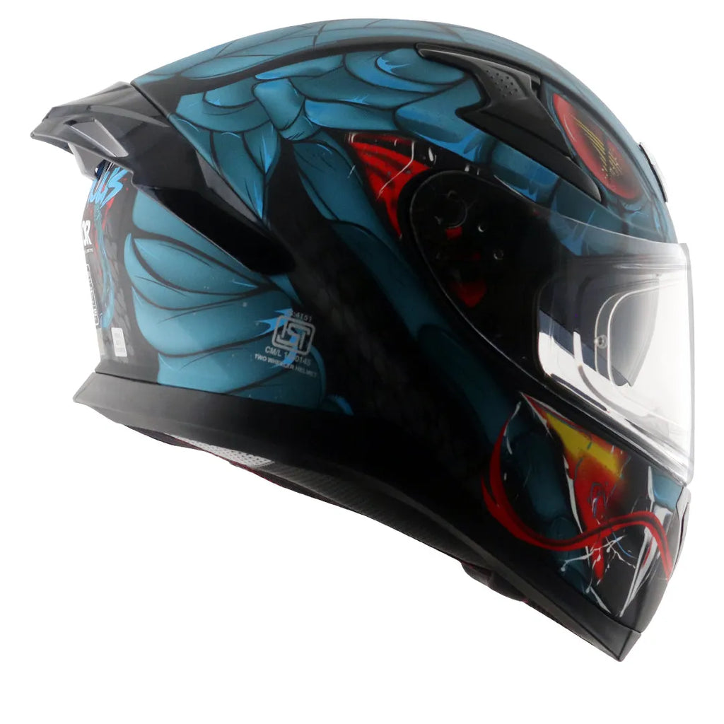 AXOR Apex Venomous Dull Balck M Blue Full Face Helmet