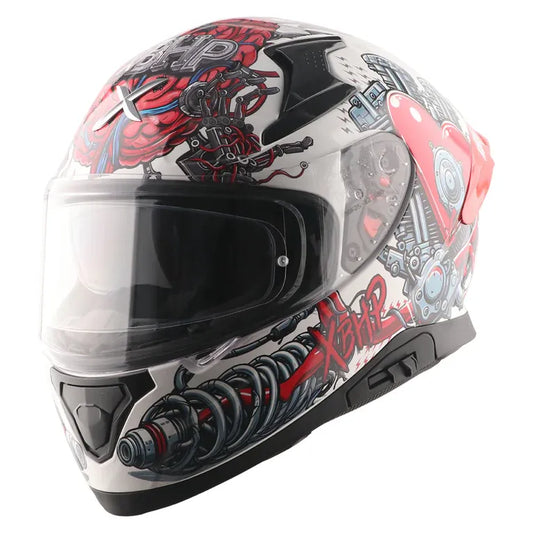 Axor Apex Xbhp Bionic White Red Full Face Helmet