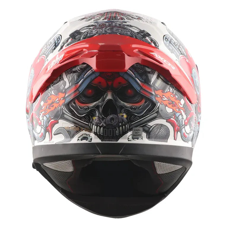 Axor Apex Xbhp Bionic White Red Full Face Helmet