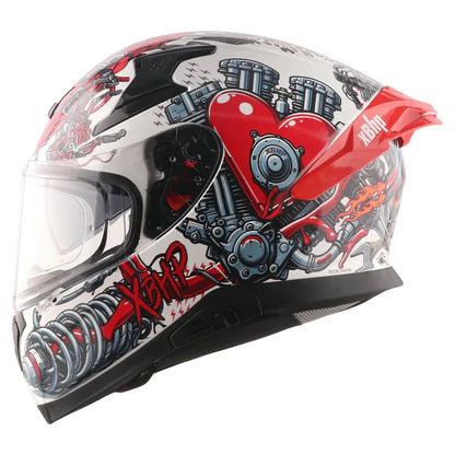 Axor Apex Xbhp Bionic White Red Full Face Helmet