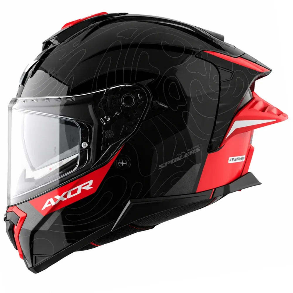 Axor Brutale Airwaves Black Red Full Face Helmet