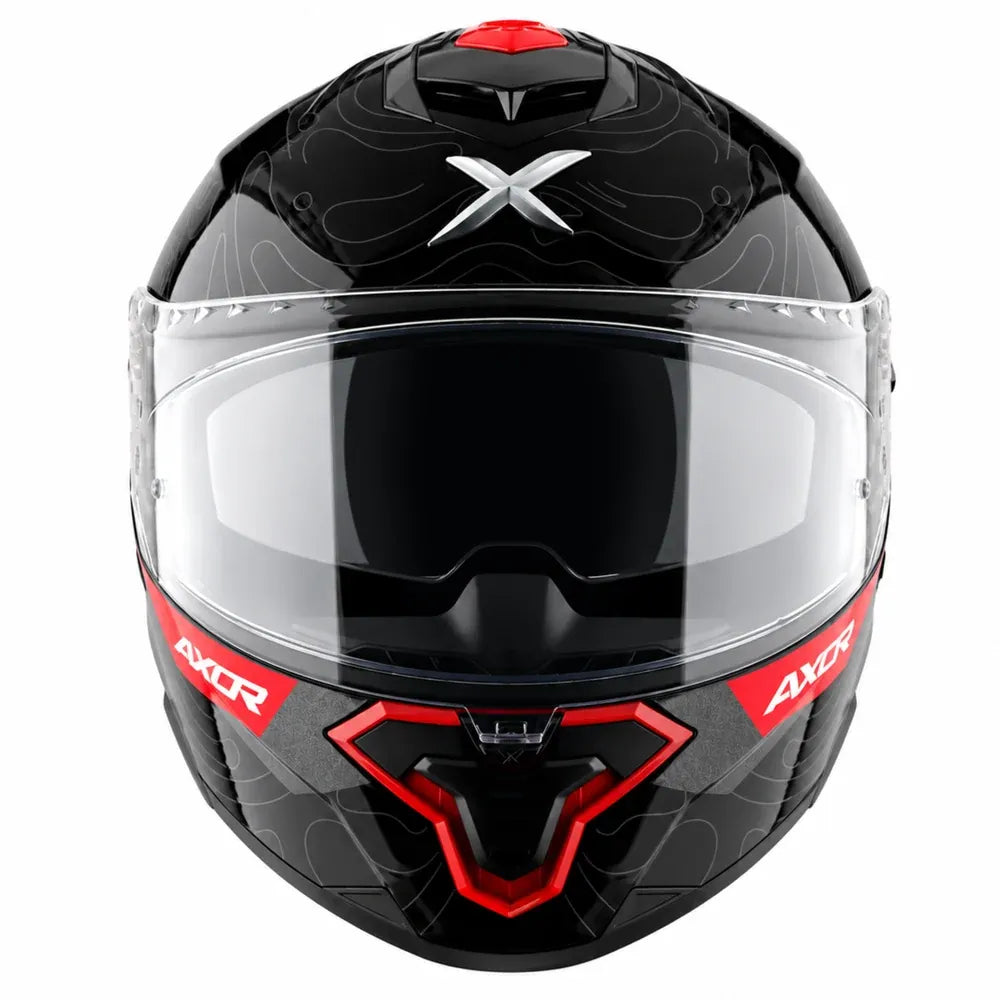 Axor Brutale Airwaves Black Red Full Face Helmet