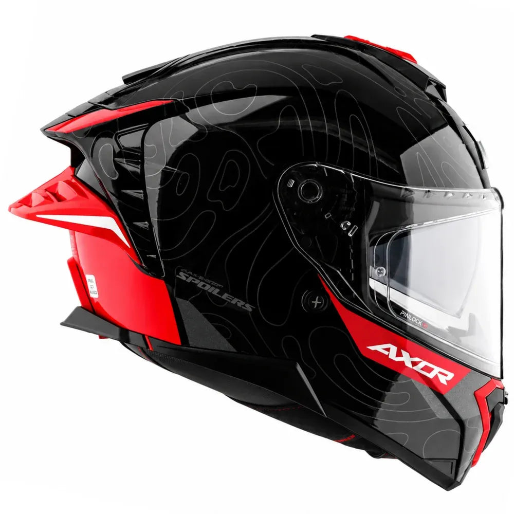 Axor Brutale Airwaves Black Red Full Face Helmet