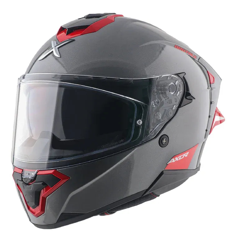 Axor Brutale Corsa Athena Gray Red Full Face Helmet