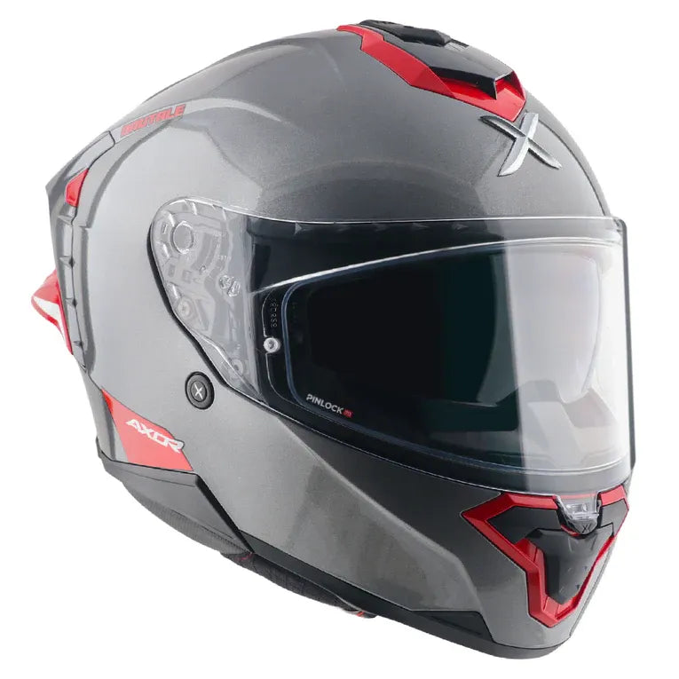 Axor Brutale Corsa Athena Gray Red Full Face Helmet