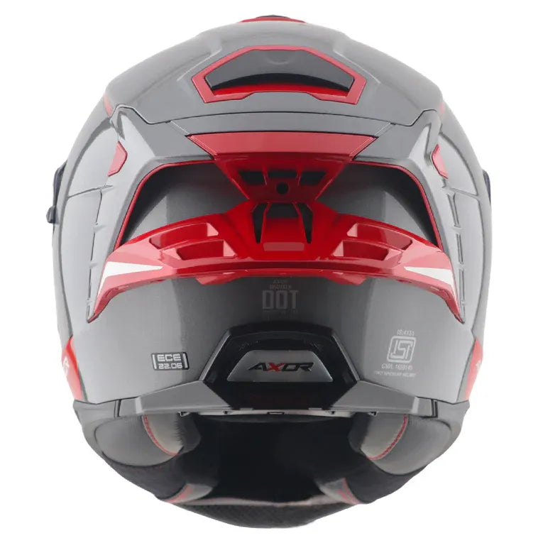 Axor Brutale Corsa Athena Gray Red Full Face Helmet