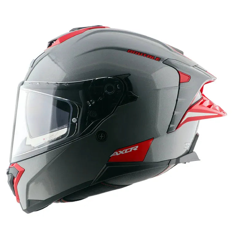 Axor Brutale Corsa Athena Gray Red Full Face Helmet