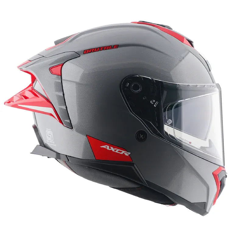 Axor Brutale Corsa Athena Gray Red Full Face Helmet