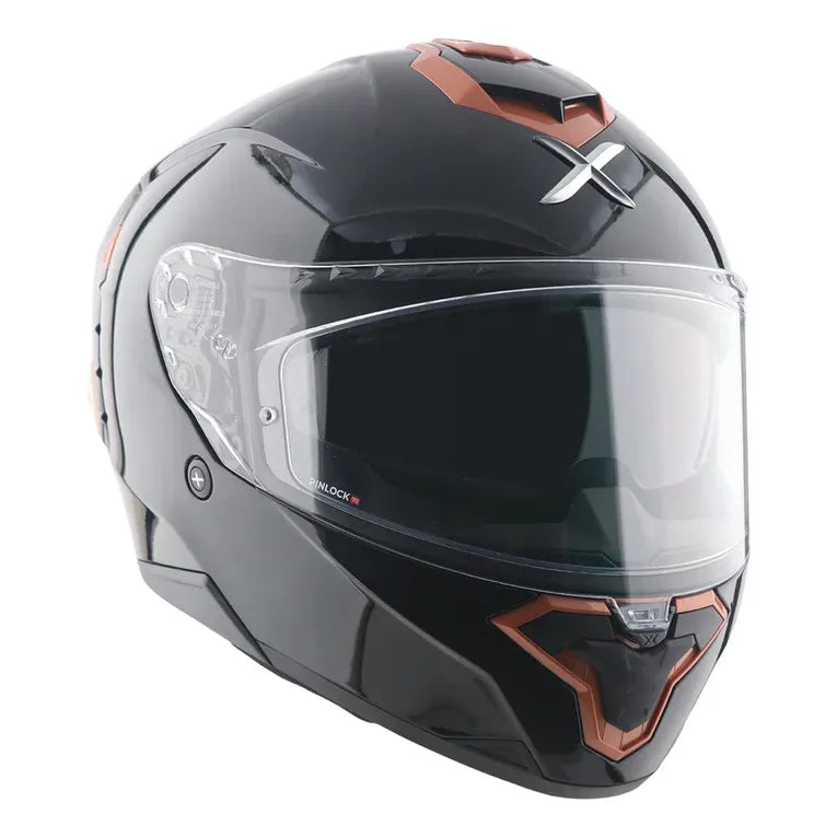 Axor Brutale Corsa Black Gold Orange Full Face Helmet