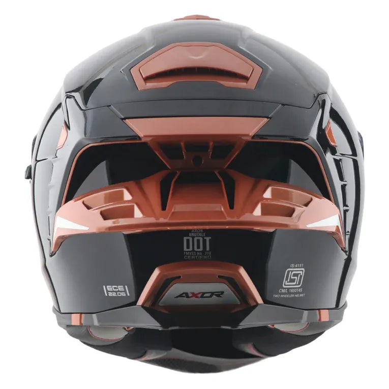 Axor Brutale Corsa Black Gold Orange Full Face Helmet