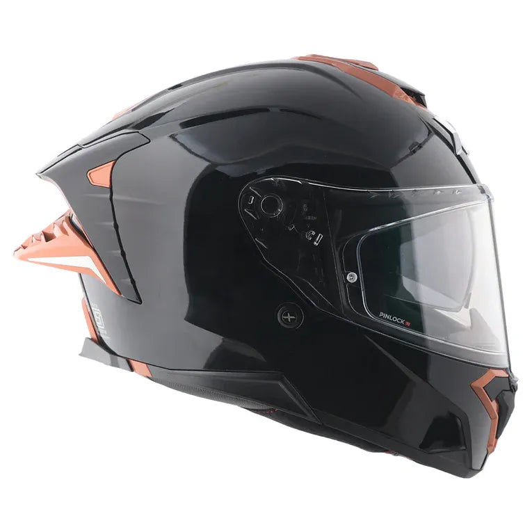 Axor Brutale Corsa Black Gold Orange Full Face Helmet