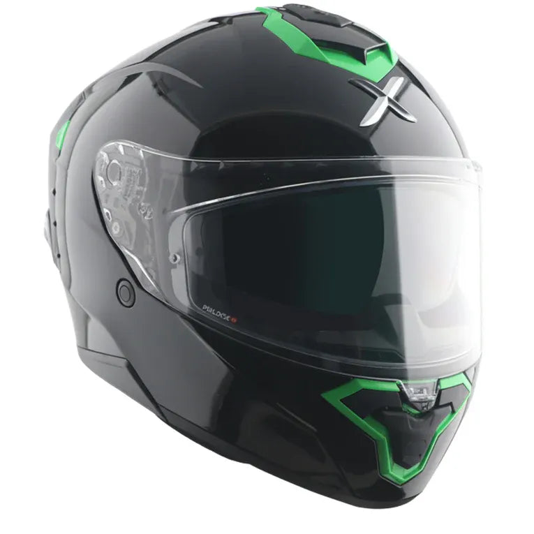 Axor Brutale Corsa Black Green Full Face Helmet